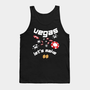 vegas poker let's make $$ money , gambling Tank Top